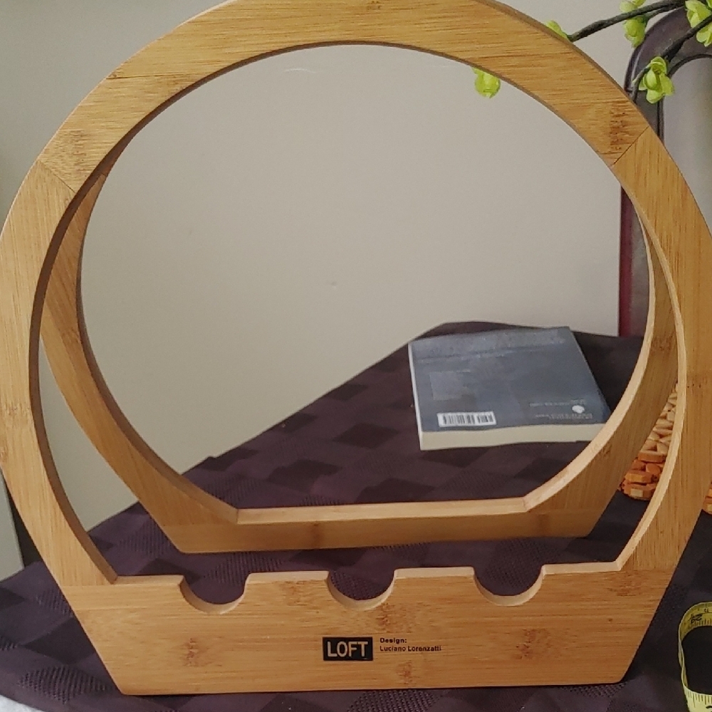 ✅ $8 Add On LOFT Natural Bamboo Wine Holder